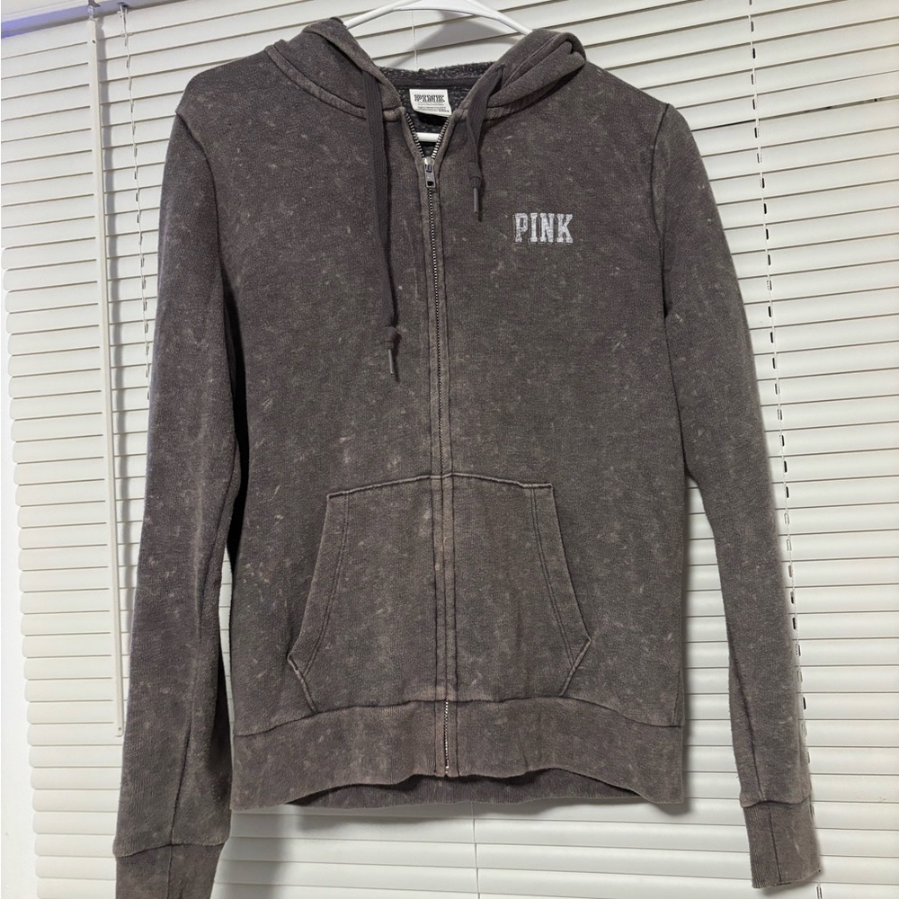 PINK Victoria's Secret Charcoal Zip-Up Jacket